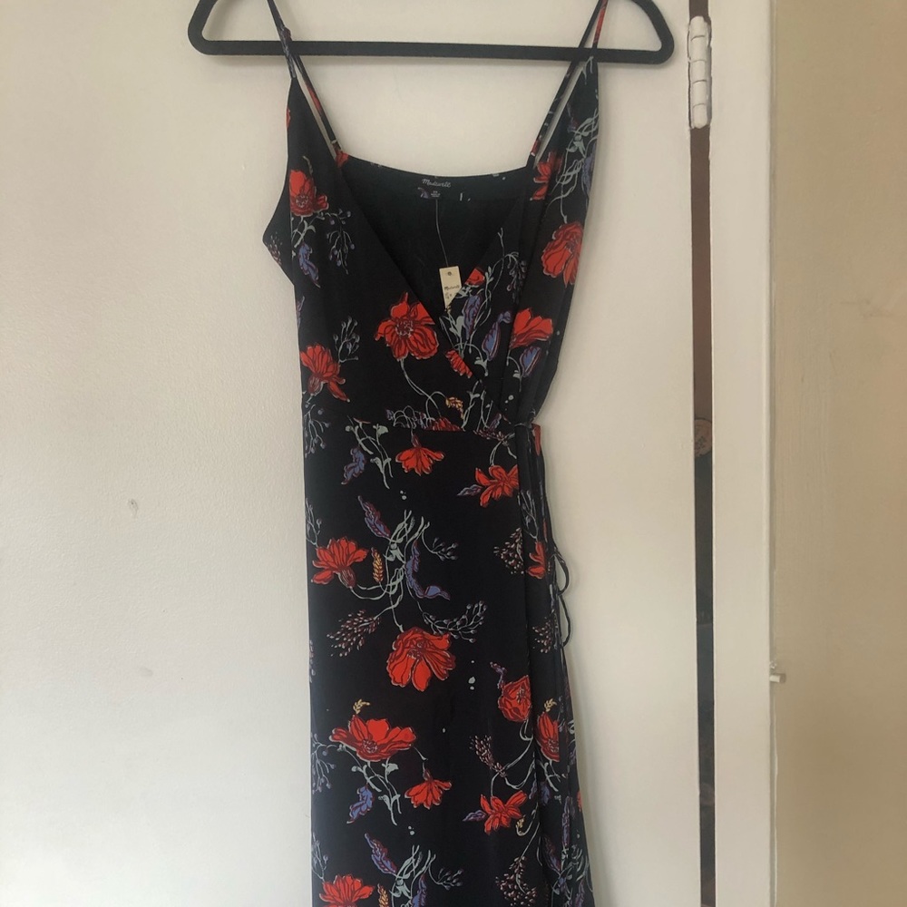 Madewell Poppy Print Wrap Dress